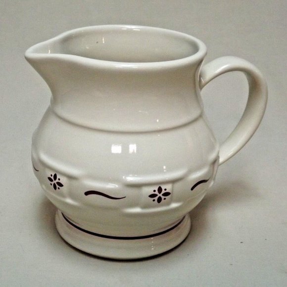 Longaberger Pottery Woven Traditions Traditional Red 1 Quart Juice Pitcher USA - Picture 2 of 8